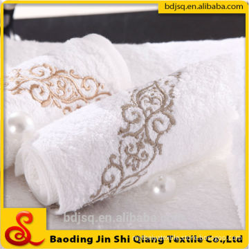 100% cotton China wholesale embroidery plain white terry small hand towel